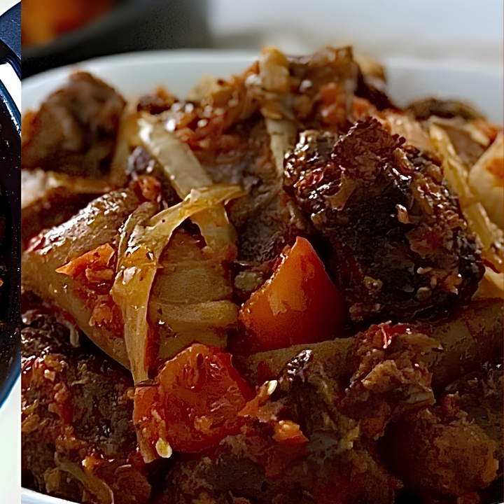 Tray of Goat Meat Sauce