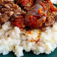 Corn & Beans (Egbo & Ewa) With Ponmo Sauce
