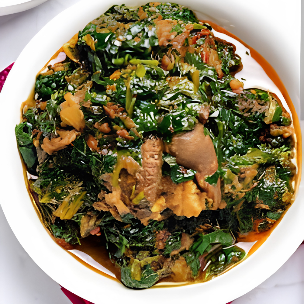 Efo Riro With One Swallow (2 Choice Of Protein)