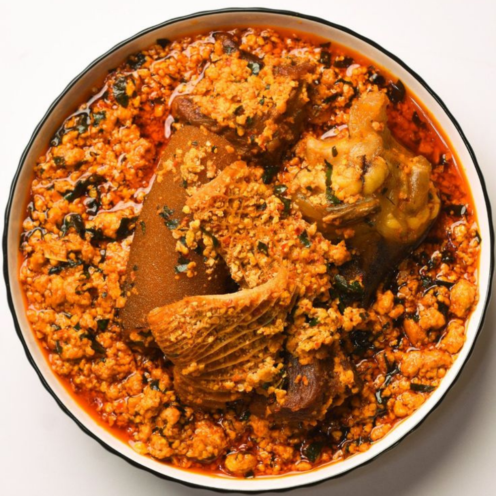 Egusi Soup With Swallow And 2 choice of Protein