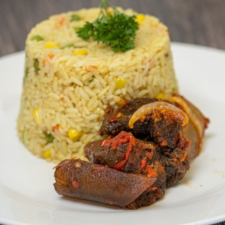 Fried Rice with Goat Meat