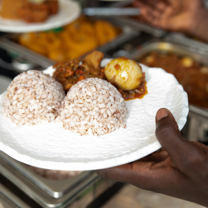 Local Rice (Ofada Rice) With Sauce